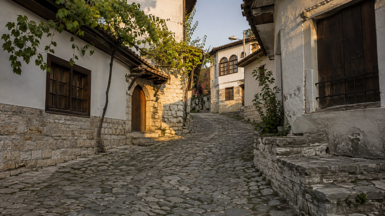 Traditional interior of Skenduli House in Gjirokastër